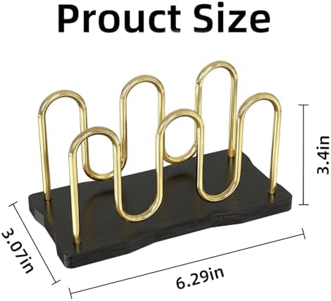 Mail Holder Organizer Countertop, Metal Letter Holder Sorter (Black)