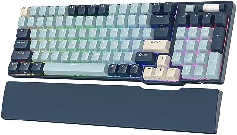 RK ROYAL KLUDGE RK96 RGB Wireless Mechanical Gaming Keyboard w/Wrist Rest