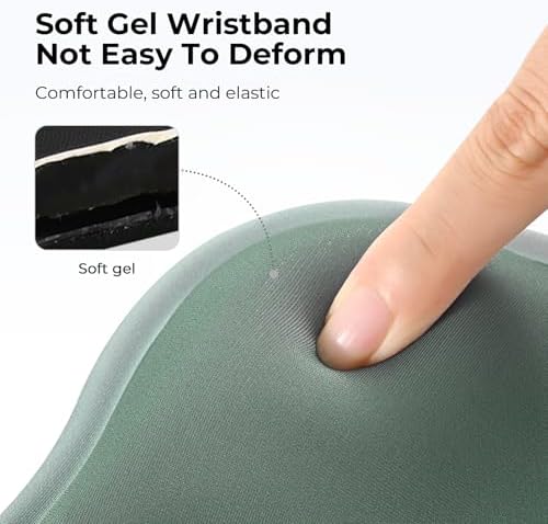 EooCoo Mouse Pad with Gel Wrist Rest, Ergonomic Mousepad Wrist Alignment