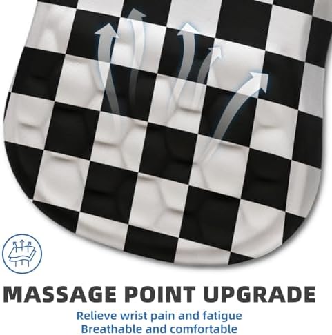 Ergonomic Mouse Pad with Wrist Rest, Memory Foam Wrist Support,Massage Bump