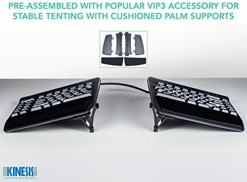 KINESIS Freestyle2 USB-A Ergonomic Keyboard w/ VIP3 Lifters for PC (9" Separation) (KB820PB-US)