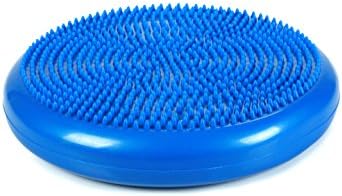 Cando-30-1870B Inflatable Balance Disc for Balance Training, Proprioception, Strengthening Lower Extremities, Posture, Back Pain, Stress Relief, Restlessness and Anxiety. Blue, 14” Diameter