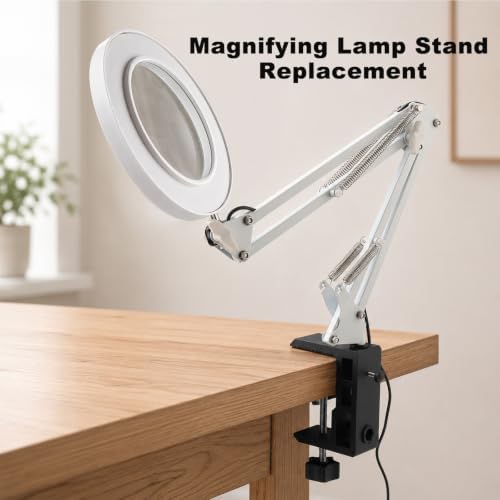 RTNLIT Heavy Duty Desk Clamp for 1/2” and 5/8" Hole Base Magnifying Lamp