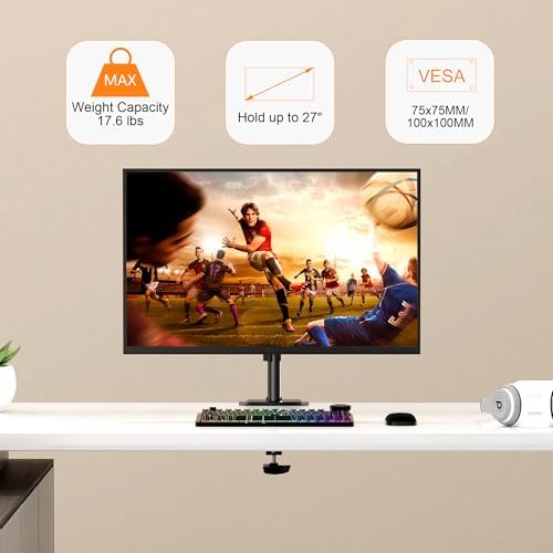 Pholiten Single Monitor Stand Desk Mount for 13-32 Inch