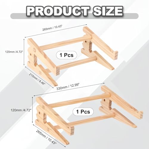 PATIKIL Wooden Laptop Stand 2Pack Dual-Use Laptop Stand Vertical for 10-18