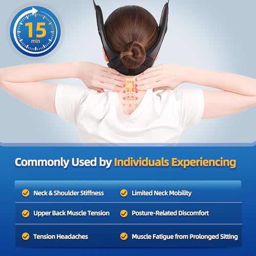Cervical Traction Device Neck Stretcher Hammock, Over The Door Posture Corrector for Physical Therapy, Back Stretcher Neck Pain Arthritis
