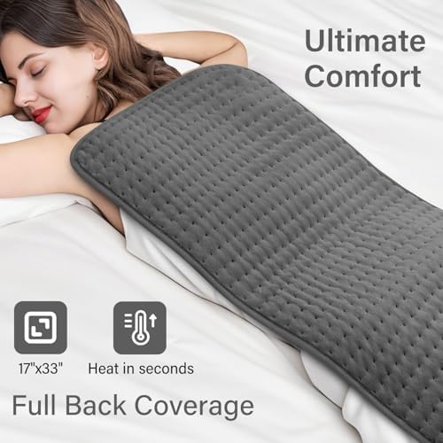 XXXL Heating Pad for Back, Period Cramps, Extra Large Electric Heat Pad