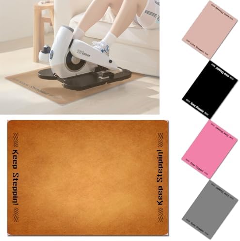 Elliptical Mat for Under Desk Elliptical Machine - Non-Slip Floor Mat for Ellipse Leg Exerciser, Legxercise Pro & Pedal Exerciser - Workout Mat for Home & Office Stability & Floor Protection Brown