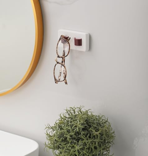 Wall Mount Eye Glasses Holder Spectacle Eyeglass Hanger Hanging Eyeglasses Holder for Desk Wood Sunglass Organizer Hanging Sunglasses Holder Wall Nerdy Gifts for Men Women
