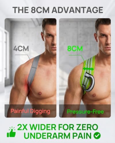 Pro-Gym Posture Brace for Men, 8 cm Straps Help Spread Pressure