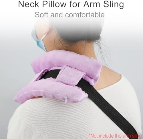 Upgrade Neck Pad Strap Cushion Pillow for Arm Sling Comfort Shoulder Support Pad Rotator Cuff Replacemet Surgery Elbow Brace Carry Padded Cover Broken Wrist Hand Injury Cast, Minky Dot Lavender