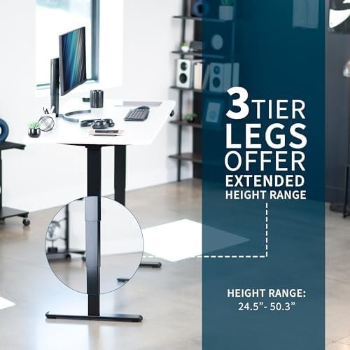 VIVO White 71 x 30 in Standing Desk, DESK-KIT-2B7W