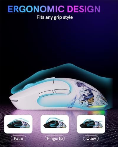 G57 Wireless Gaming Mouse, 8000 DPI, White
