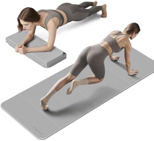 PAIDU Foldable Yoga Mat 10MM Thick SGS Certified TPE 75x26" Portable