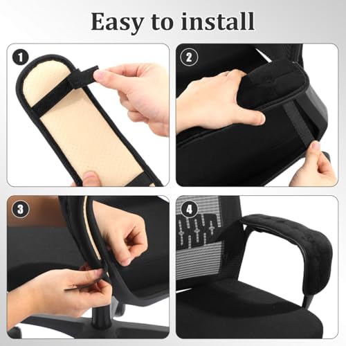 VILLCASE 1 Pair Chair Armrest Pads, Washable Padded Armrest Covers