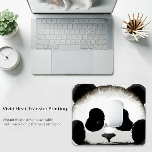 Close-up of a Panda's Face Mouse Pad, Adorable Giant Panda Desk Mat