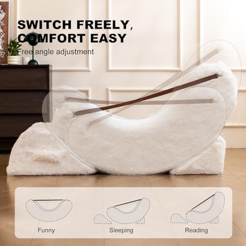Quiet Rocking Chair, 3-in-1 Adjustable Boneless Floor Recliner for Adults