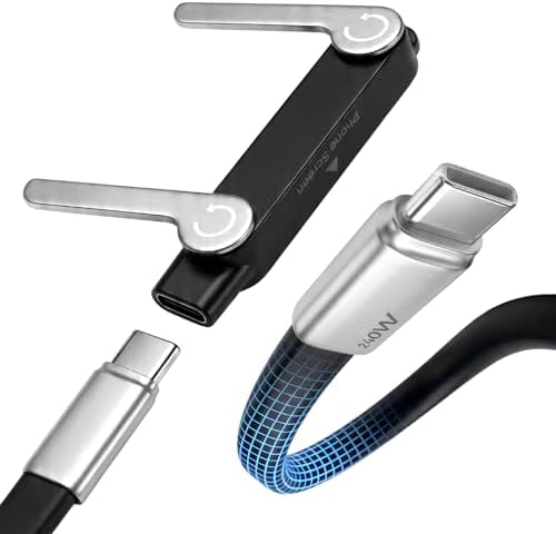 LOOHOI 240W Fast Charging USB-C to USB-C Cable with Built-in Phone Stand