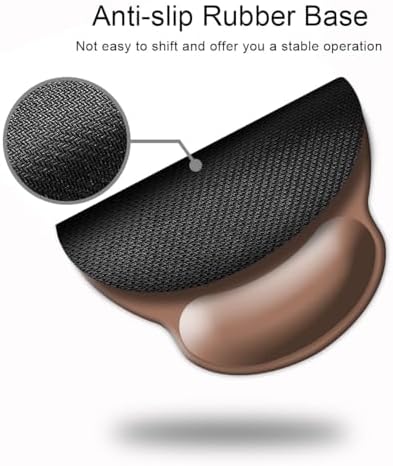 DOOKE ErgoComfort Wrist Rest Mouse Pad-Ergonomic Office Mousepad with Wrist Support-Non-Slip, Design Desk Accessories Mat for Home&Game Decor Mocha Mousse
