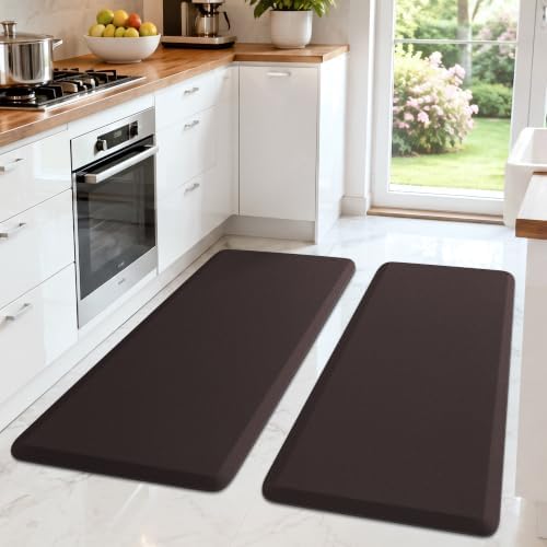 HappyTrends 2 PCS Kitchen Mat Cushioned Anti-Fatigue Floor Mat, Heavy Duty
