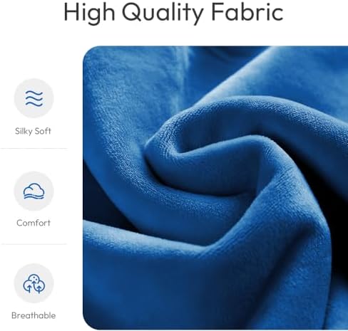 MORLIDEN Microwavable Heated Neck Wrap Warmer and Shoulder Weighted Heating Pad Microwave for Hot and Cold Compress - Dark Blue