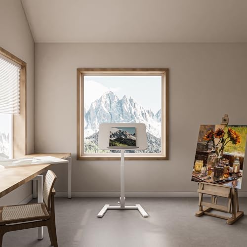 alawooder 25" Mobile Folding Desk: Pneumatic Sit-Stand, No Assembly