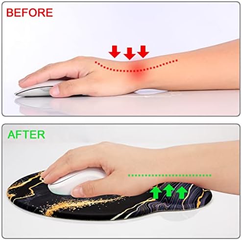 Ergonomic Mouse Pad with Wrist Rest Support,Gel Mouse Pads for Desk