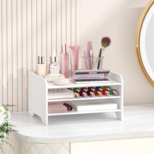 Bamboo File Organizer for Desk, Desktop Paper Tray and Mail Holder