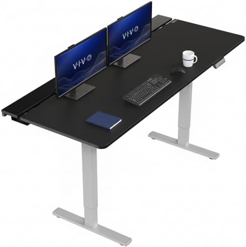 VIVO Black 71 x 30 in Standing Desk, DESK-KIT-1G6-P3B-71