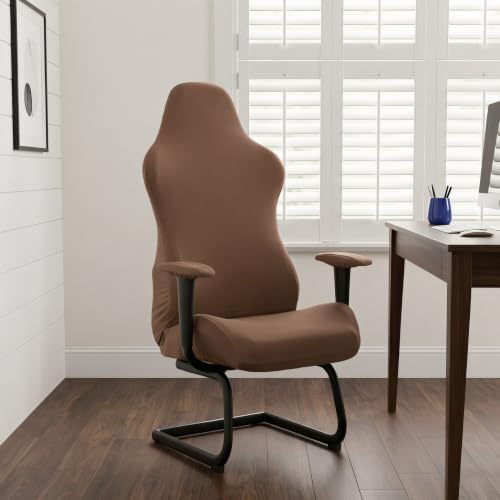 Deisy Dee Gaming Chair Cover, 4-Piece Stretch Computer Chair Slipcover with Armrest Cover, Universal Polyester Spandex Washable Chair Protector for Racing Office Reclining Chair