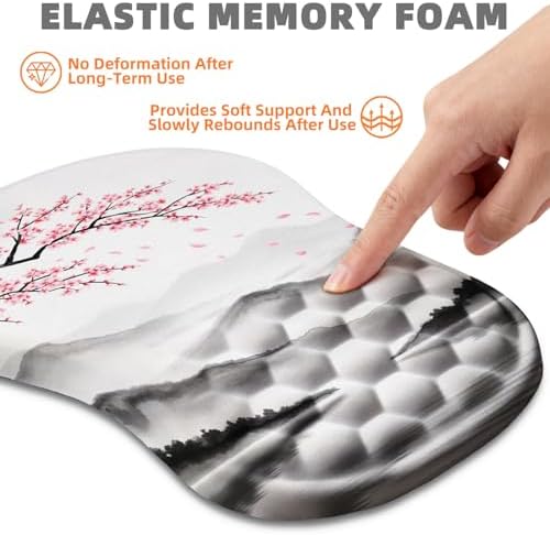 Ergonomic Mouse Pad Wrist Support for Carpal Tunnel Pain Relief