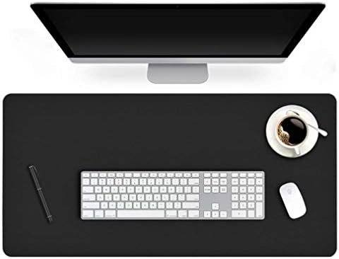 17 X 36 Inch Office Desk Pad Table Protector on Top of Desks PU Leather Desk Blotter Laptop Computer Gaming Under Keyboard Mouse Pad Waterproof Writing Mat Desktop Cover for Women Men Kids Girls Black