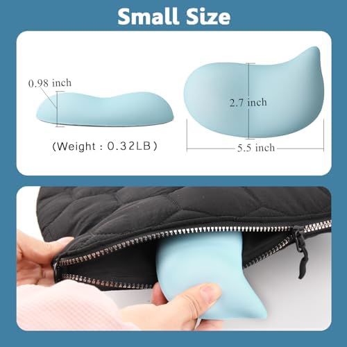 Ergonomic Mouse Wrist Rest Pad, Small Gel Mouse Keyboard Support Cushion Non-Slip Base, for Easy Typing and Wrist Pain Relief Office Computer, Laptop, PC Gaming (Blue)