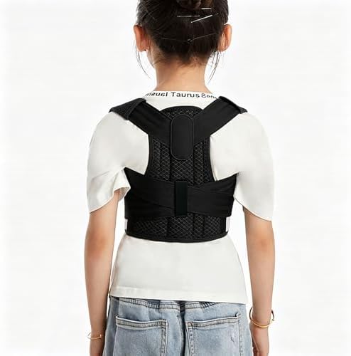 Back Brace Posture Corrector Kid Teenagers,Adjustable Upper Back Straightener Lumbar Support Belt for Hunchback Correction Pain Relief,Breathable Spine Support Brace Spine Corrector