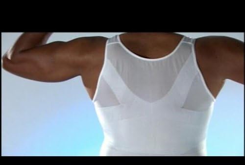 Frogwill Mens Posture Correction/Support/Pain Relief Slimming Body Vest Shirt (L, Black-new)