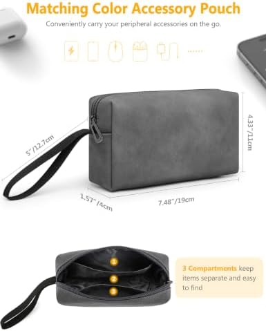 HYZUO 13 Inch Laptop Sleeve Case with Stand for MacBook Air, Space Gray