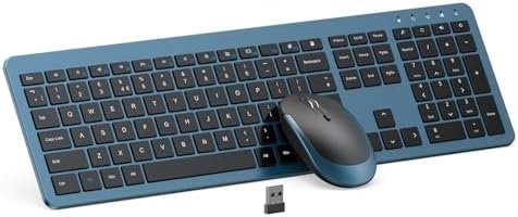 seenda Wireless Keyboard and Mouse Combo, Slim Full-Size Design