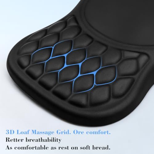 Wrist Rest for Computer Keyboard and Mouse Pad Set with Massage Design