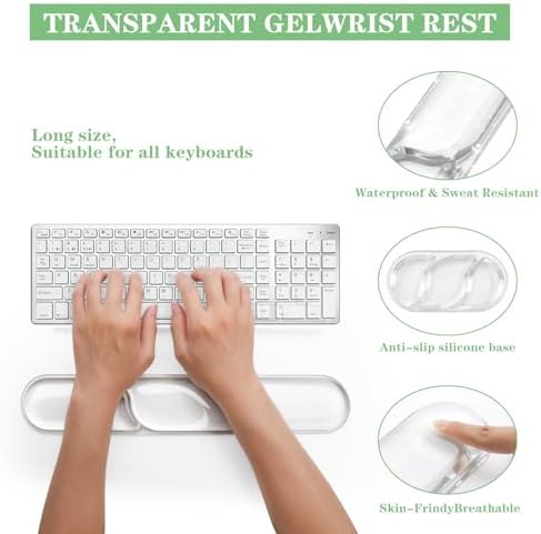 Gel Wrist Rest for Keyboard and Mouse Pad Set