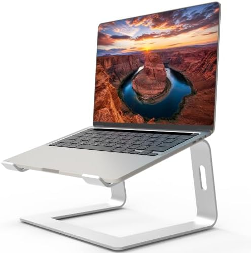 Orionstar Ergonomic Laptop Stand, Aluminum Riser, 10-15.6",Silver