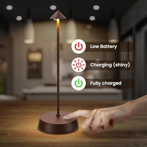 Cordless Touch Table Lamp Rechargeable LED Battery Operated 6000mAh