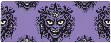 Beauty Haunted Mansion Wallpaper Stretching Room Large Mouse Pad, 31.5x12 Inch Gaming Desk Mat, XXL Non-Slip Rubber Base Computer Pad with Durable Stitched Edges for Work and Play