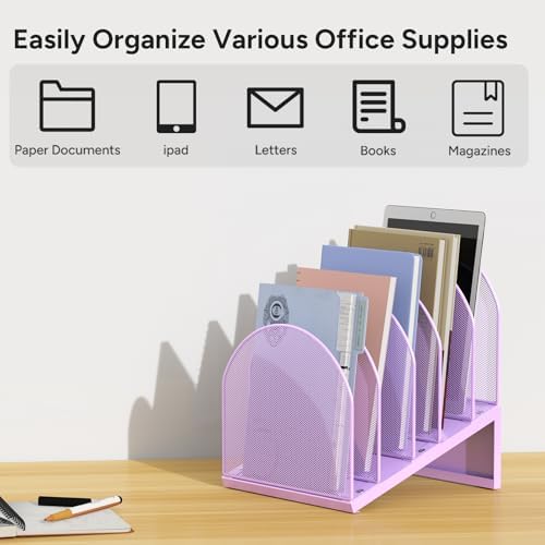 5-Section Desk File Organizer