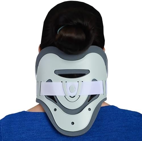 PROGLIDE Cervical Collar Neck Brace — 2-Piece Adjustable Cervical Traction Device with 12 Height Settings, Breathable Plush Padding & MRI Compatible Design — Neck Pain Relief, Whiplash, Post-Surgery Recovery Support for Men & Women