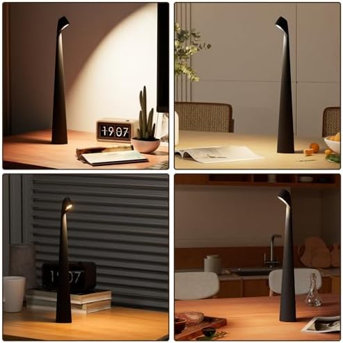 HAPYGI Cordless Rechargeable Reading Metal Table Lamp, 3-Level Brightness