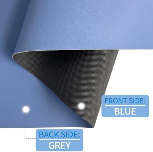 Leather Desk Pad Mat, Blue Desk Mat, 23.6" x 13.7"