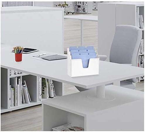 Acrimet Horizontal Triple File Folder Organizer Sorter, Letter Size, White
