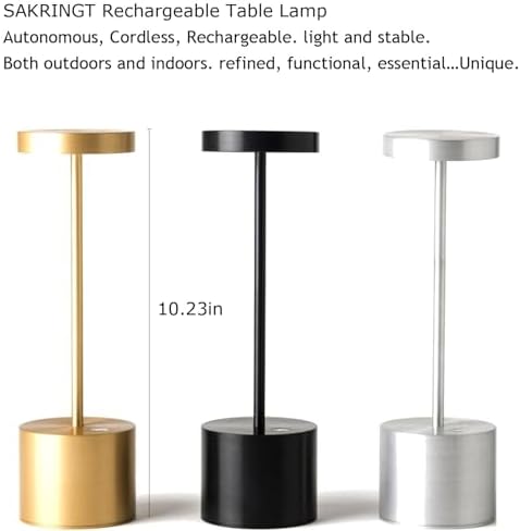 Cordless Table Lamp Rechargeable,Battery Powered LED Outdoor Table Light