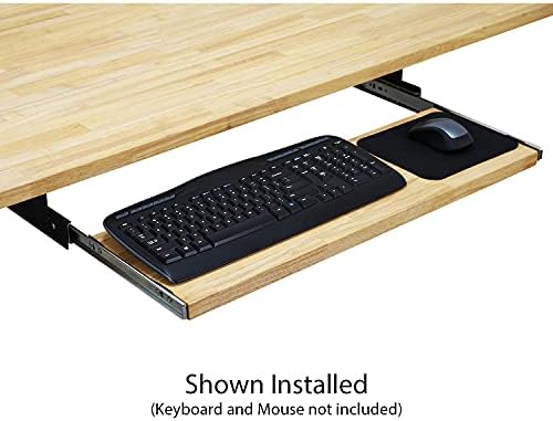 BenchPro Keyboard Tray Hardwood Butcher Block, Oiled, 9" D x 27" L