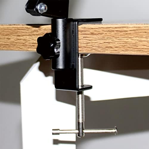 Desk lamp Clamp: 2PACK 1/2 Enlarge Hole Replacement C Clamp Desk Light,Magnifying Glass w/ Light,Table Mic Stand,Mic Arm Desk Mount, Phone Holder,for Office Work Task (M Black) (C CLAMP SMALL)